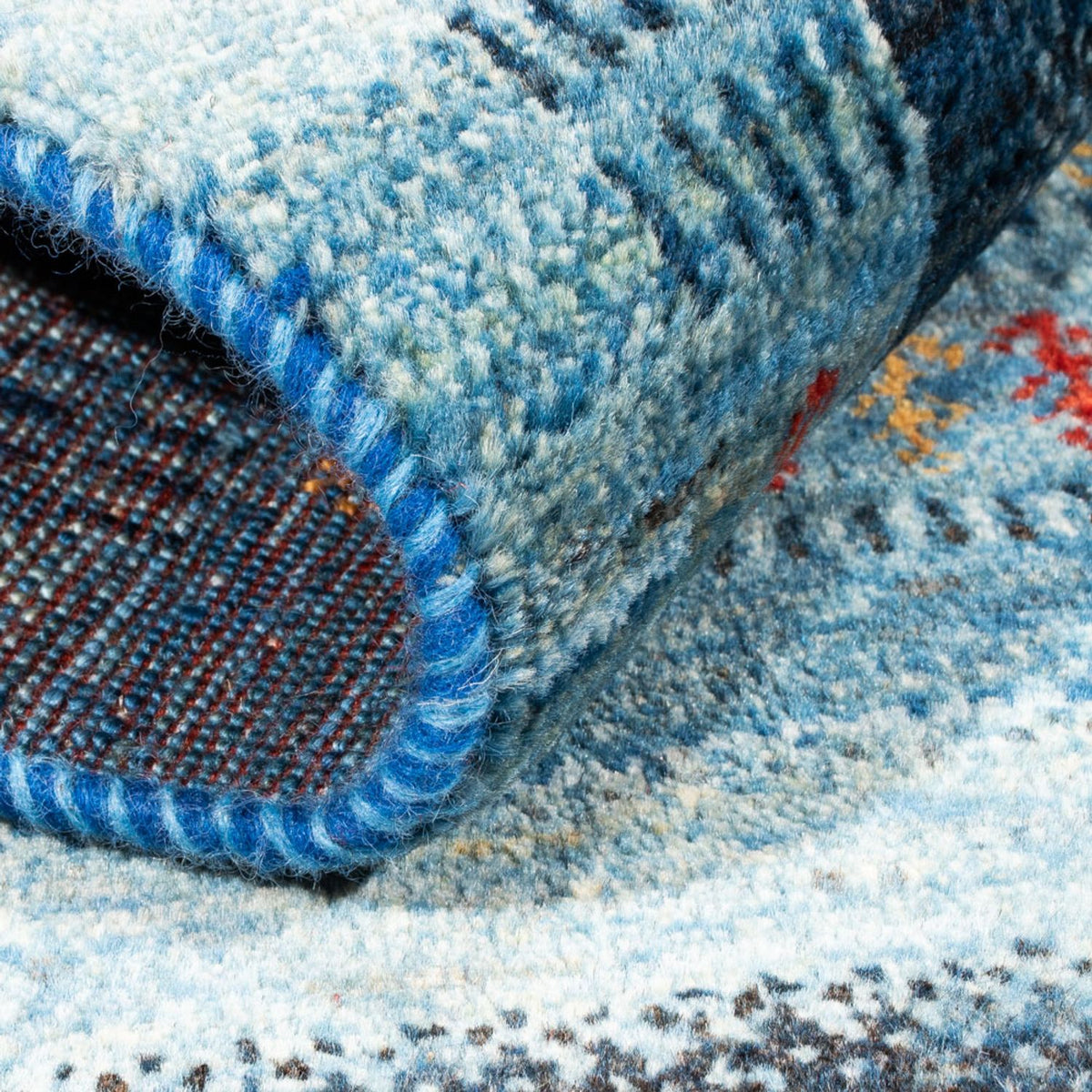 Gabbeh Tæppe - Loribaft Persisk - Royal - 128 x 78 cm - blå