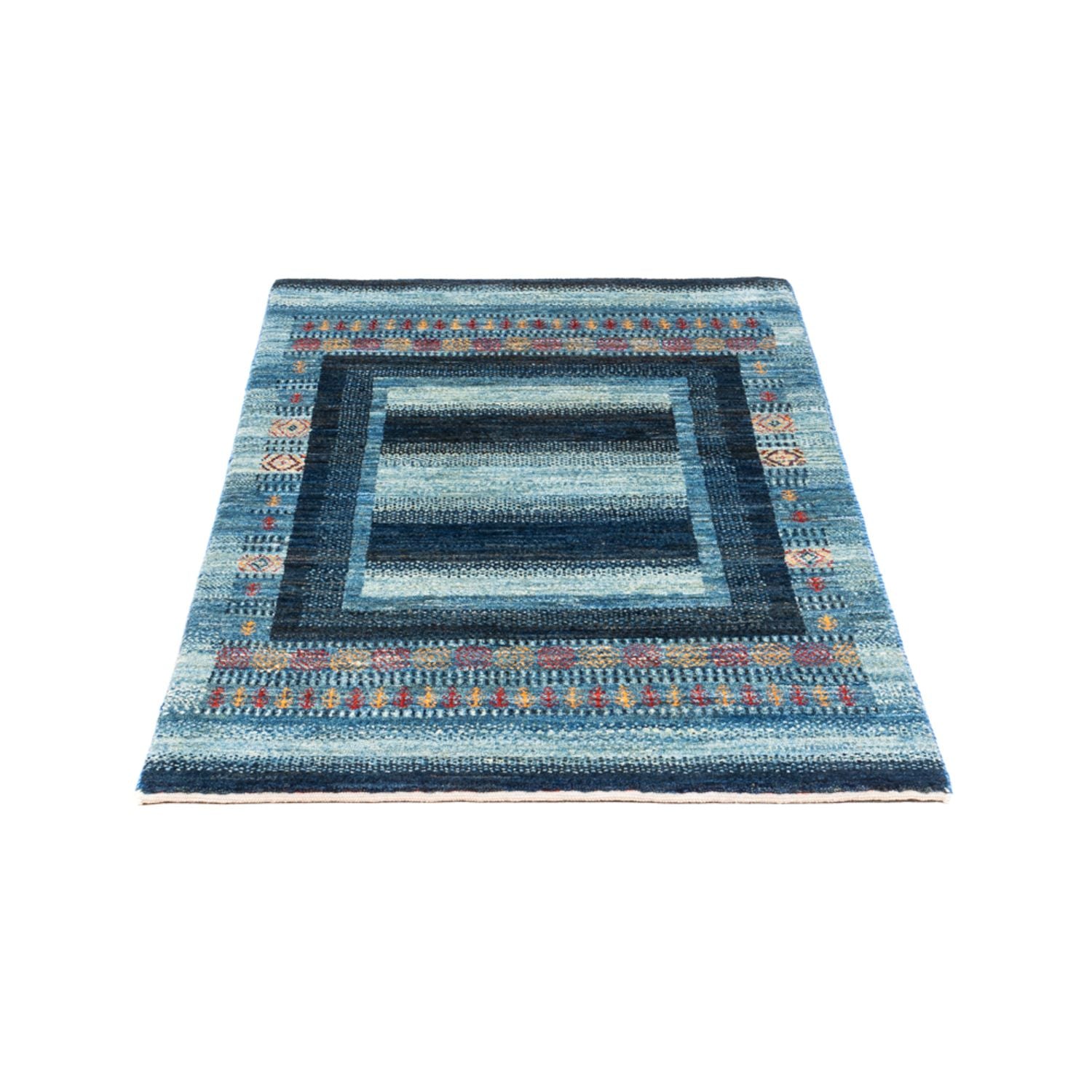 Gabbeh Tæppe - Loribaft Persisk - Royal - 128 x 78 cm - blå