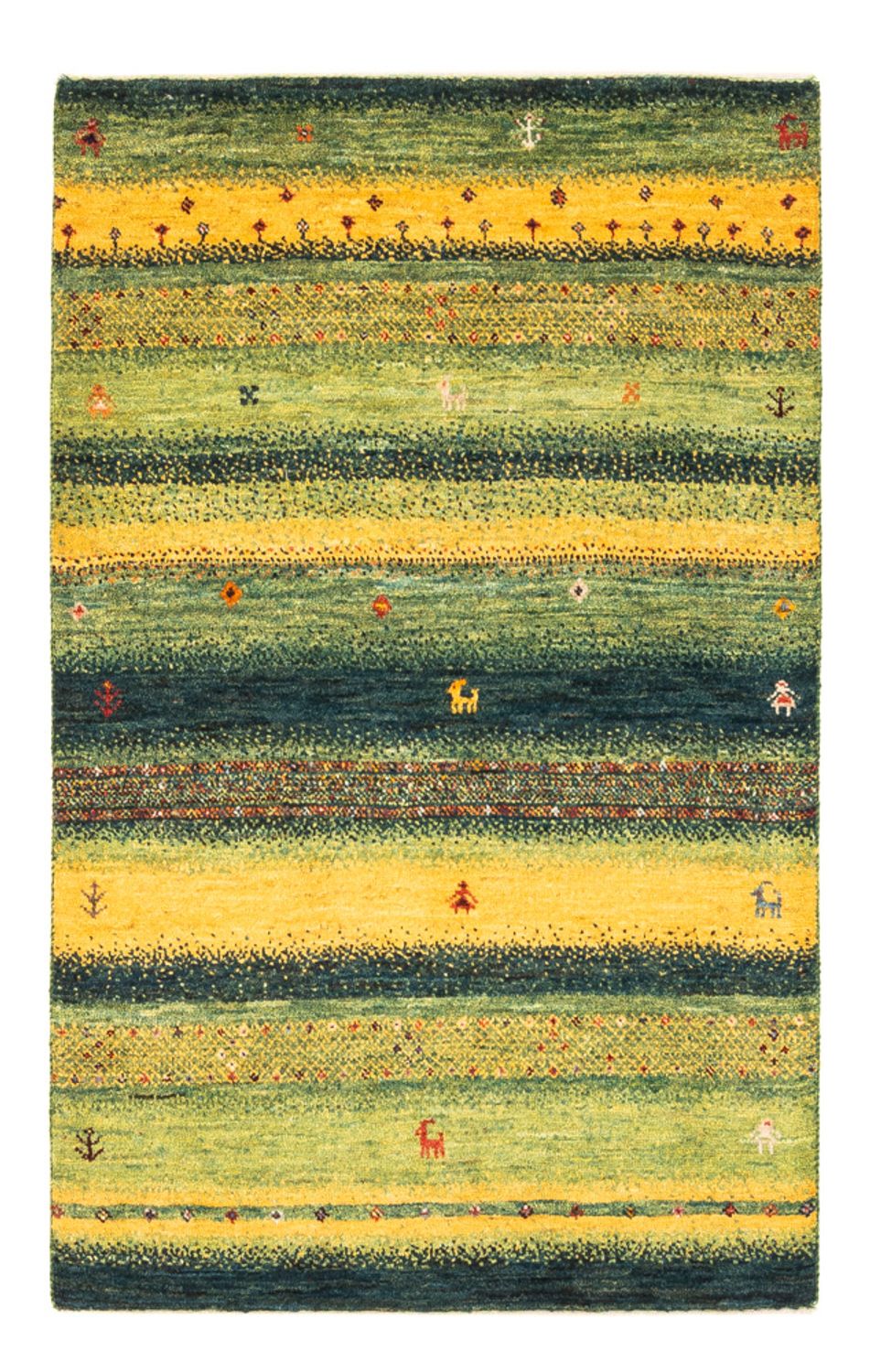 Gabbeh Tæppe - Loribaft Persisk - Royal - 131 x 86 cm - flerfarvet