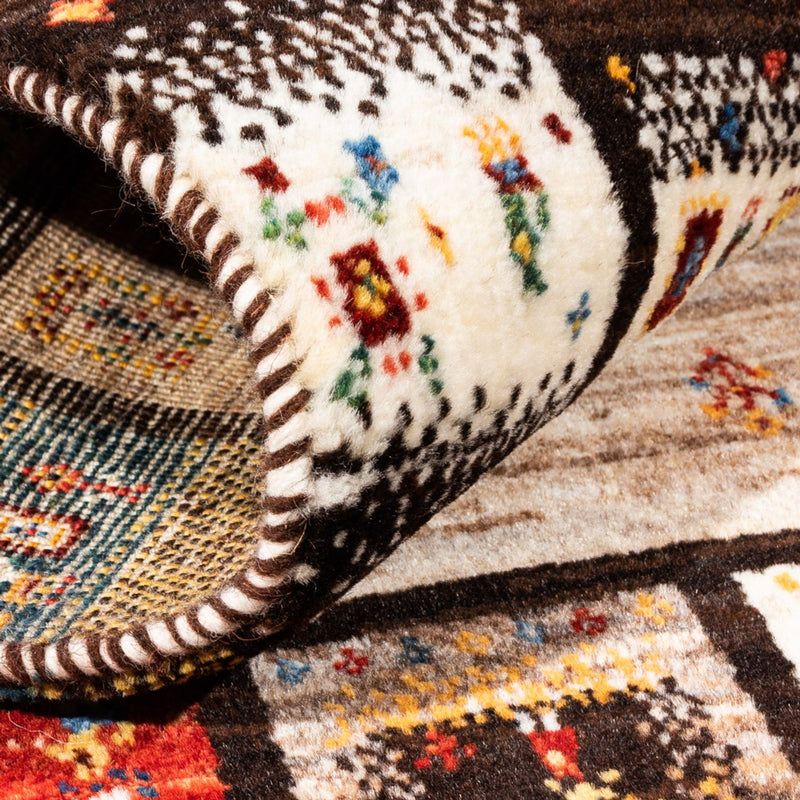 Gabbeh Tæppe - Loribaft Persisk - Royal - 136 x 87 cm - flerfarvet