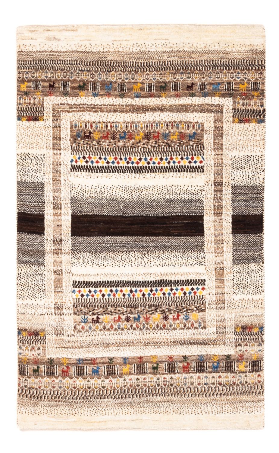 Gabbeh Tæppe - Loribaft Persisk - Royal - 132 x 84 cm - flerfarvet