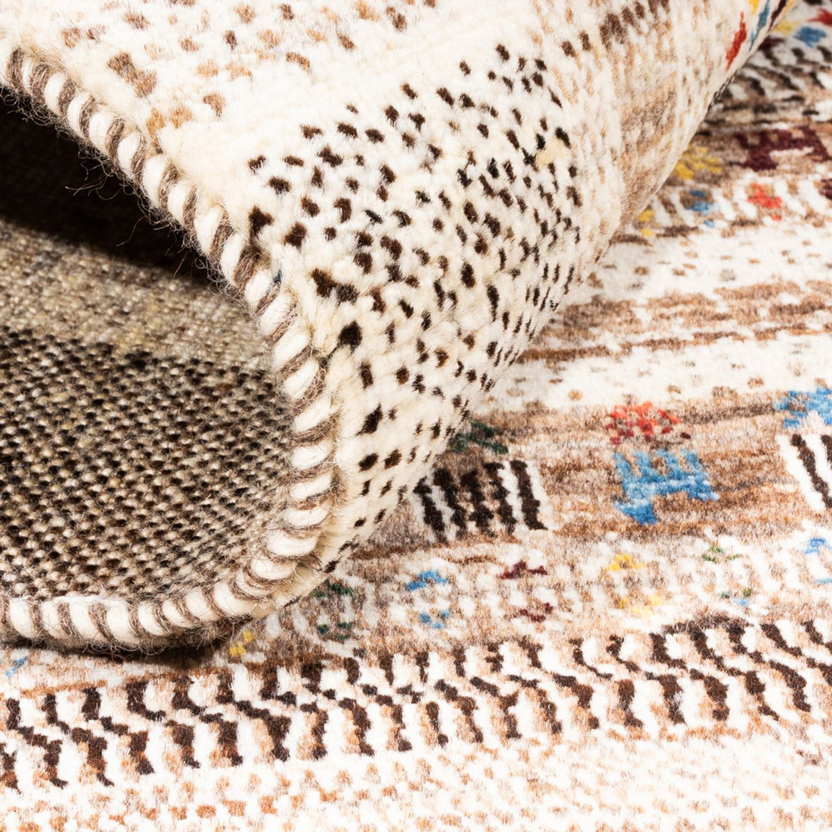 Gabbeh Tæppe - Loribaft Persisk - Royal - 132 x 84 cm - flerfarvet