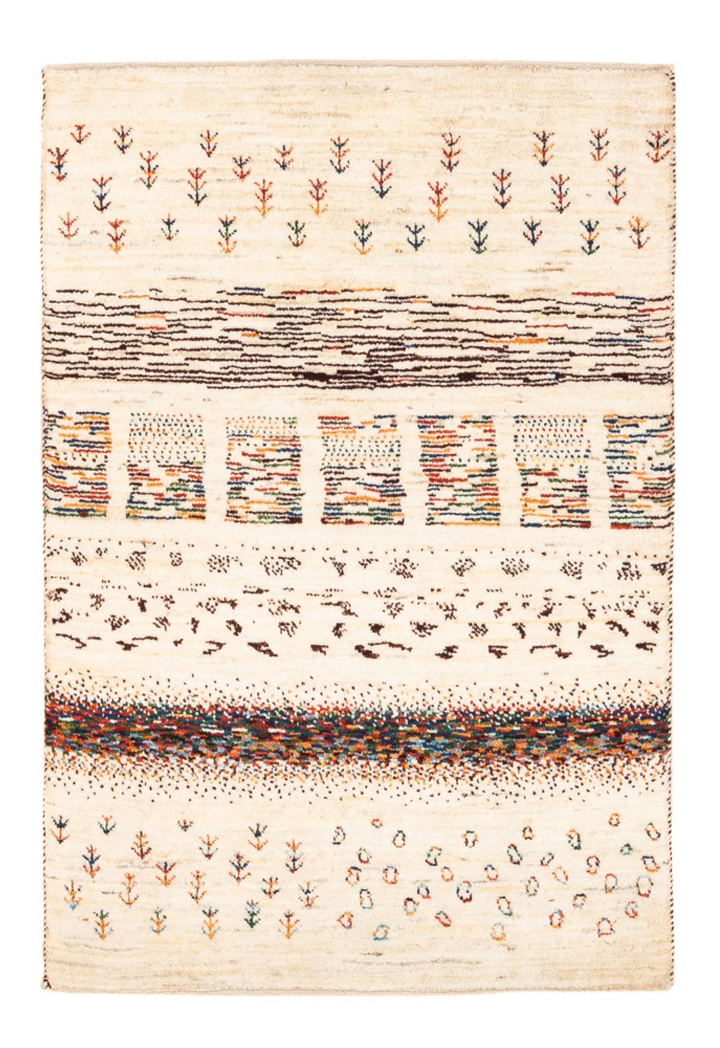 Gabbeh Tæppe - Loribaft Persisk - Royal - 120 x 83 cm - flerfarvet