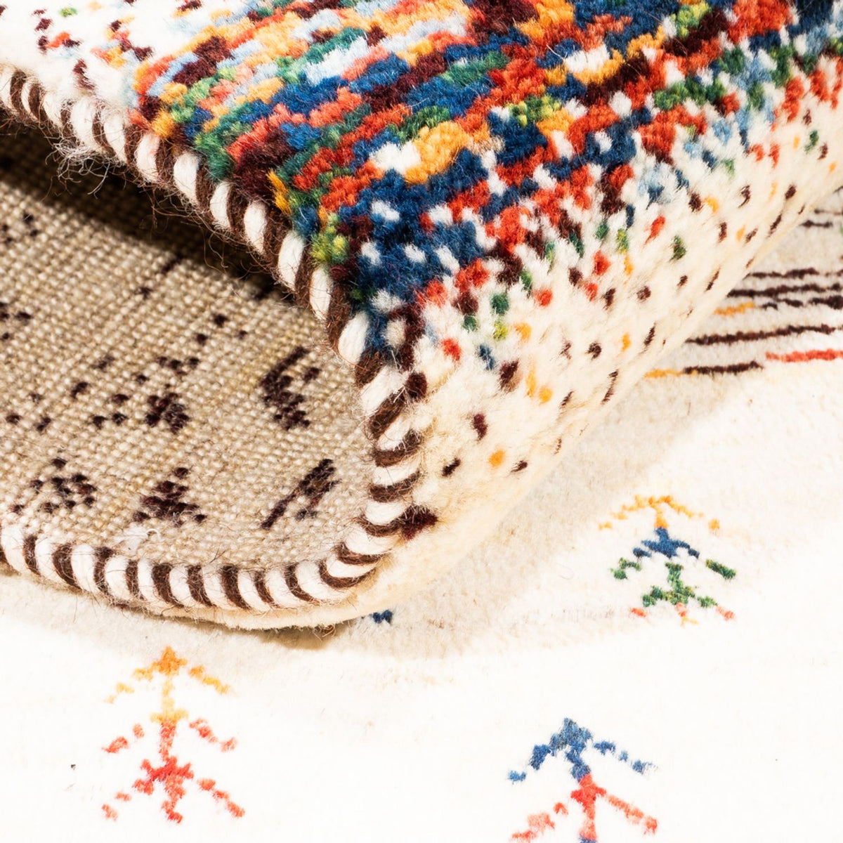 Gabbeh Tæppe - Loribaft Persisk - Royal - 120 x 83 cm - flerfarvet