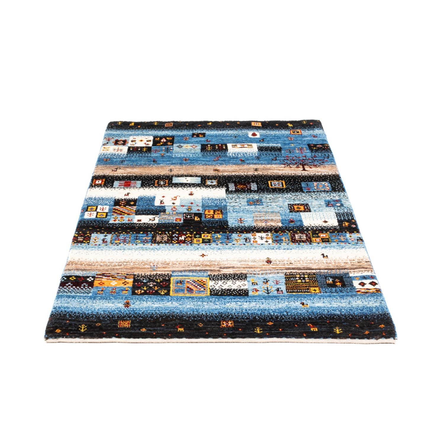 Gabbeh Tæppe - Loribaft Persisk - Royal - 141 x 87 cm - flerfarvet