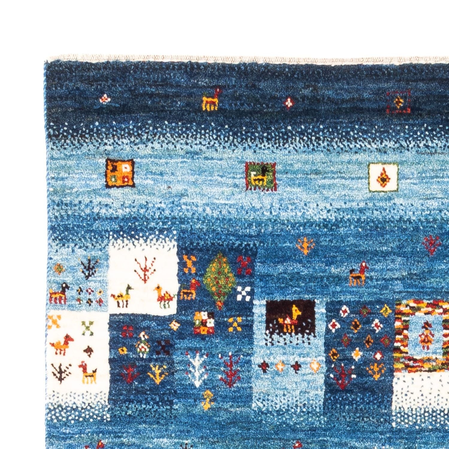 Gabbeh Tæppe - Loribaft Persisk - Royal - 154 x 103 cm - flerfarvet