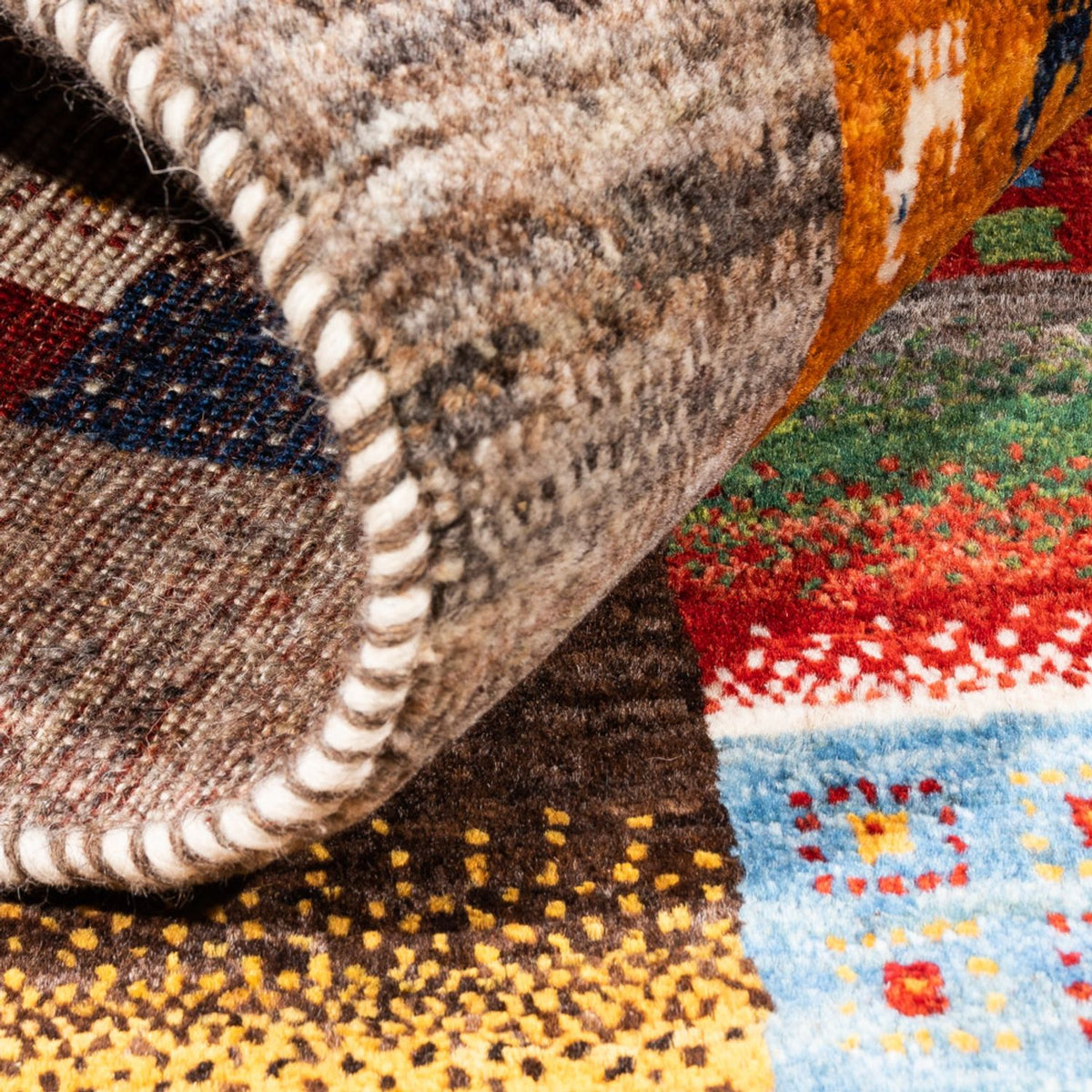 Gabbeh Tæppe - Loribaft Persisk - Royal - 138 x 84 cm - flerfarvet