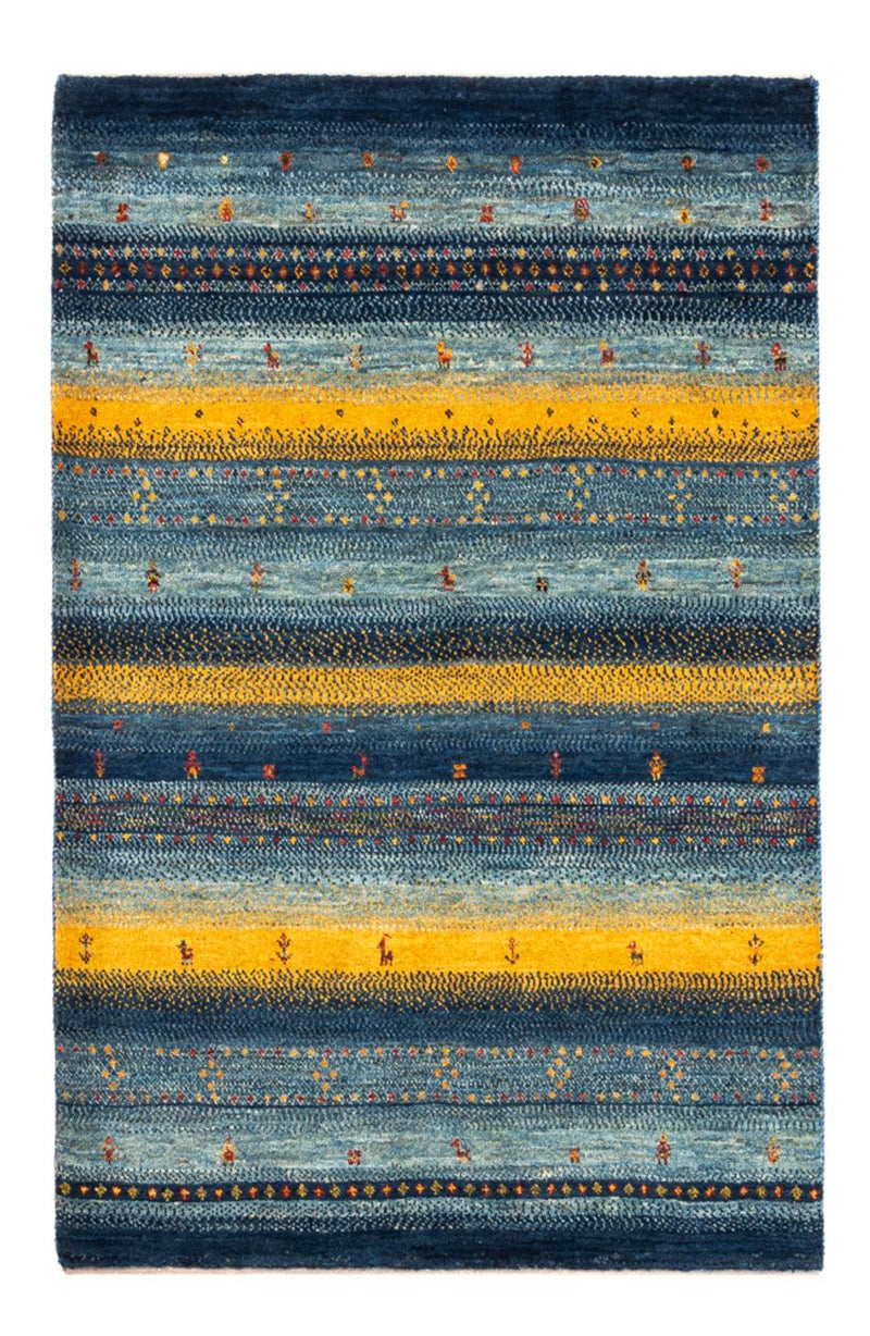 Gabbeh Tæppe - Loribaft Persisk - Royal - 130 x 88 cm - flerfarvet