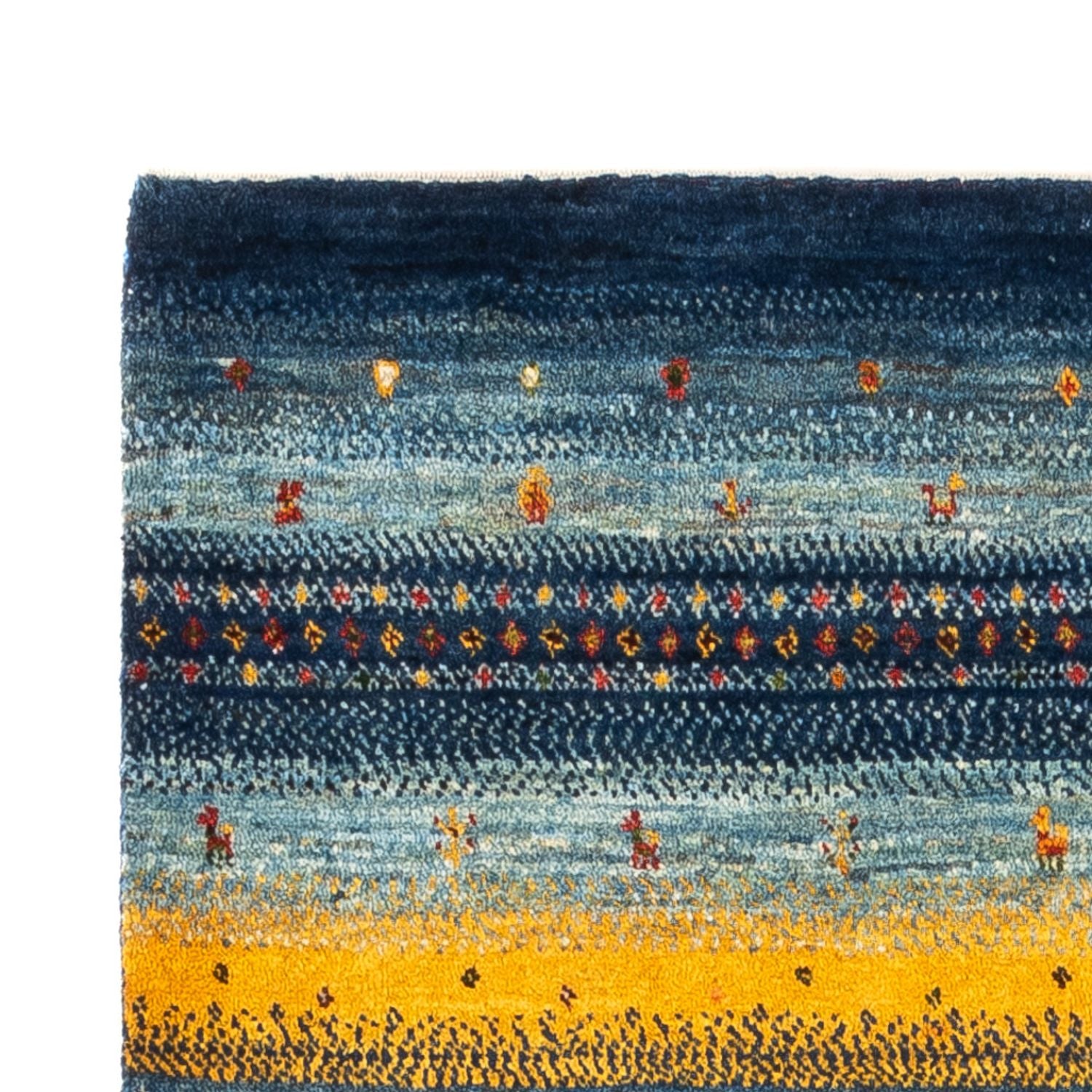 Gabbeh Tæppe - Loribaft Persisk - Royal - 130 x 88 cm - flerfarvet