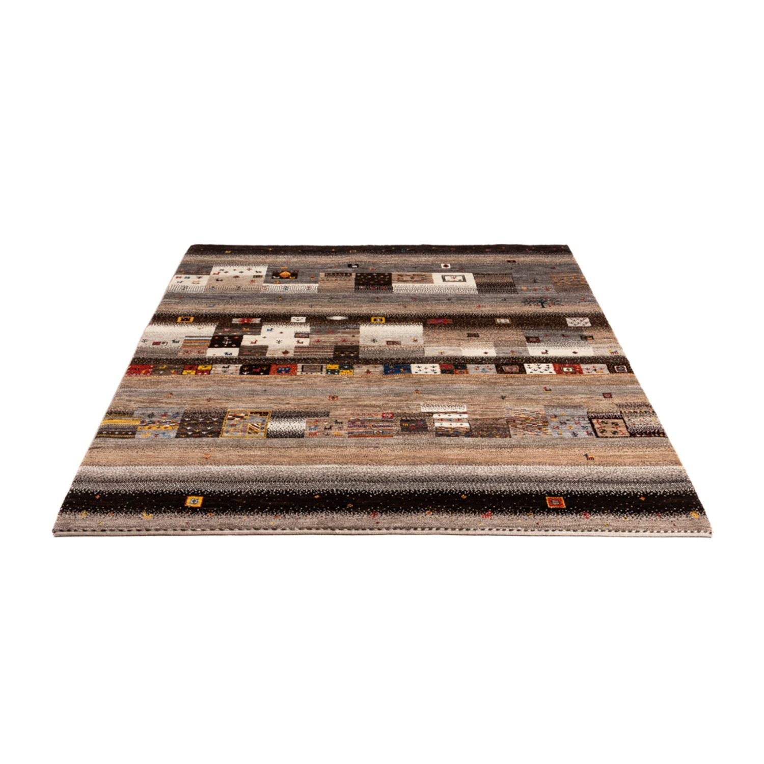 Gabbeh Tæppe - Loribaft Persisk - Royal - 202 x 153 cm - flerfarvet