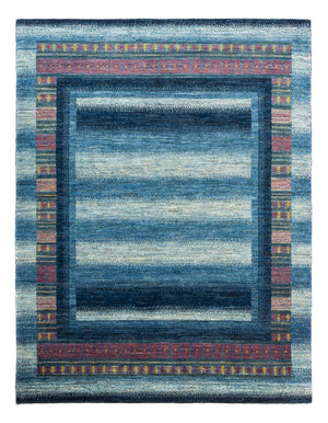 Gabbeh Tæppe - Loribaft Persisk - Royal - 198 x 152 cm - blå