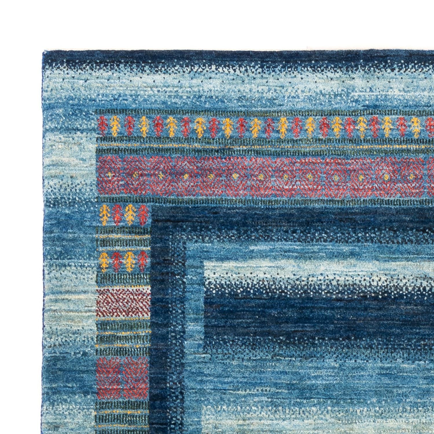 Gabbeh Tæppe - Loribaft Persisk - Royal - 198 x 152 cm - blå
