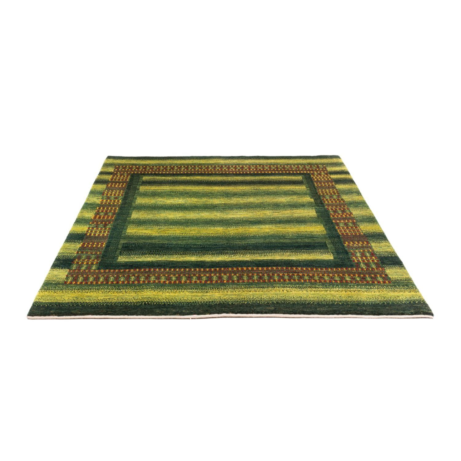 Gabbeh Tæppe - Loribaft Persisk - Royal - 192 x 165 cm - grøn