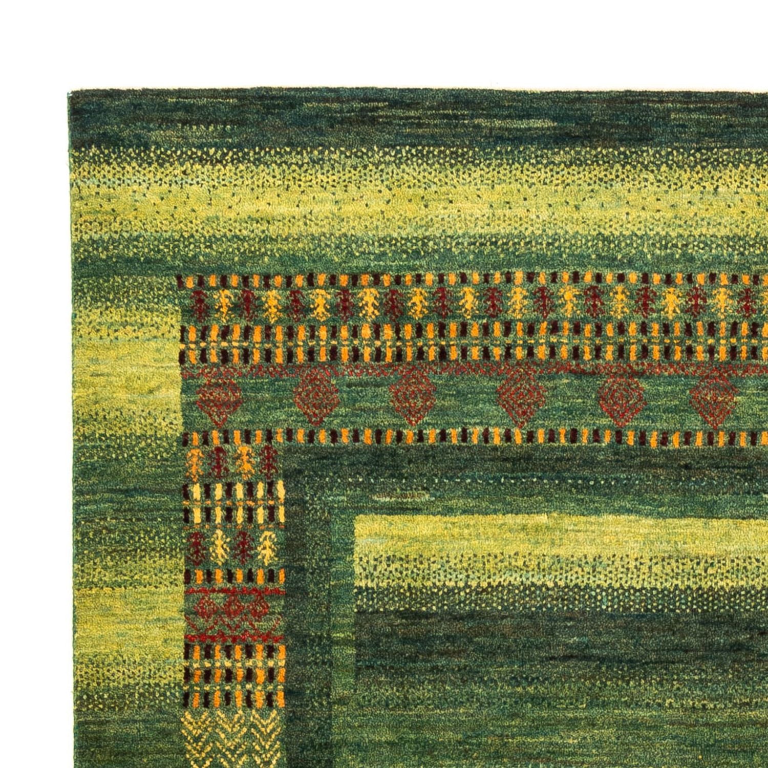 Gabbeh Tæppe - Loribaft Persisk - Royal - 216 x 157 cm - grøn