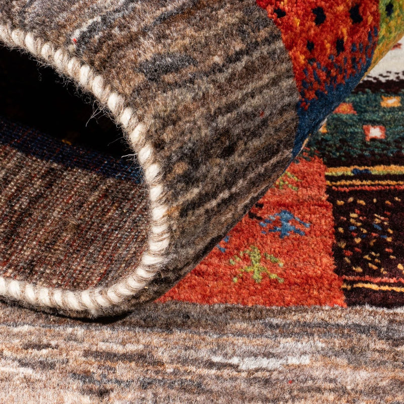 Gabbeh Tæppe - Loribaft Persisk - Royal - 106 x 81 cm - flerfarvet
