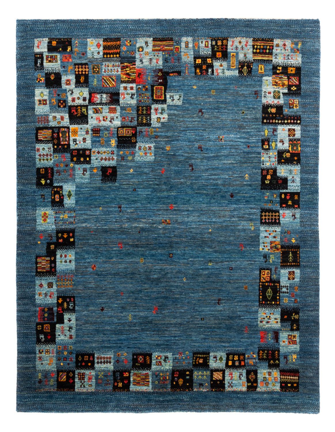Gabbeh Tæppe - Loribaft Persisk - Royal - 199 x 154 cm - blå