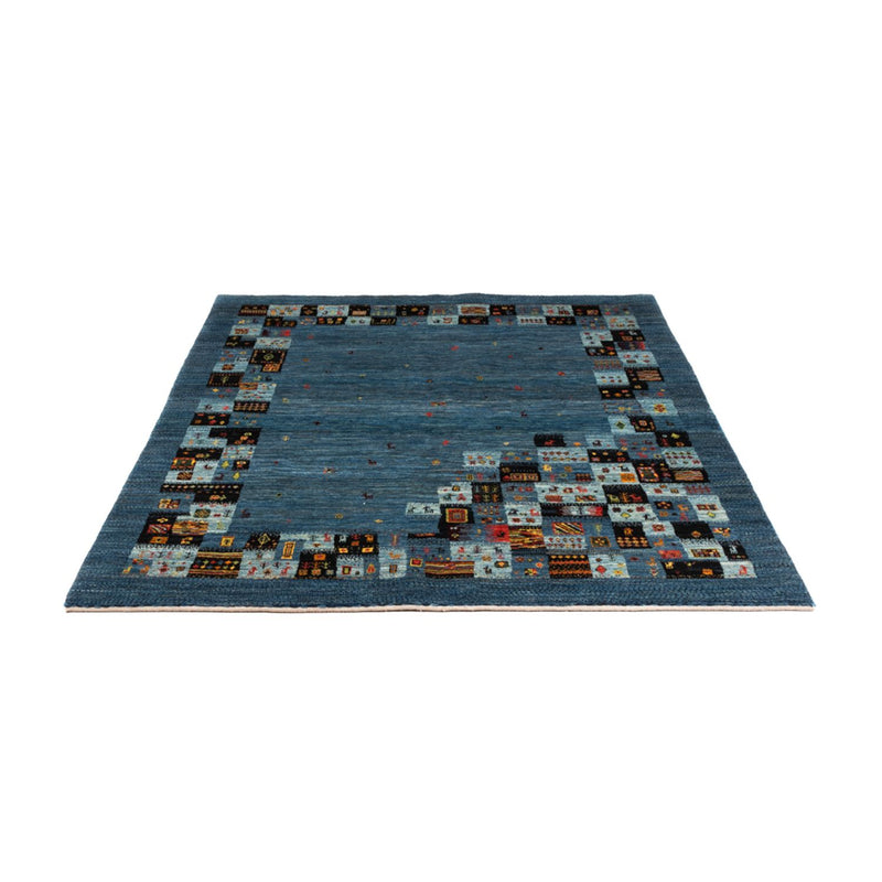 Gabbeh Tæppe - Loribaft Persisk - Royal - 199 x 154 cm - blå