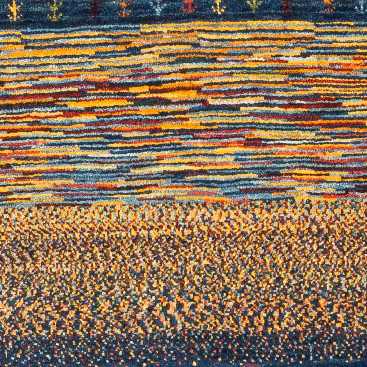 Gabbeh Tæppe - Loribaft Persisk - Royal - 126 x 83 cm - flerfarvet