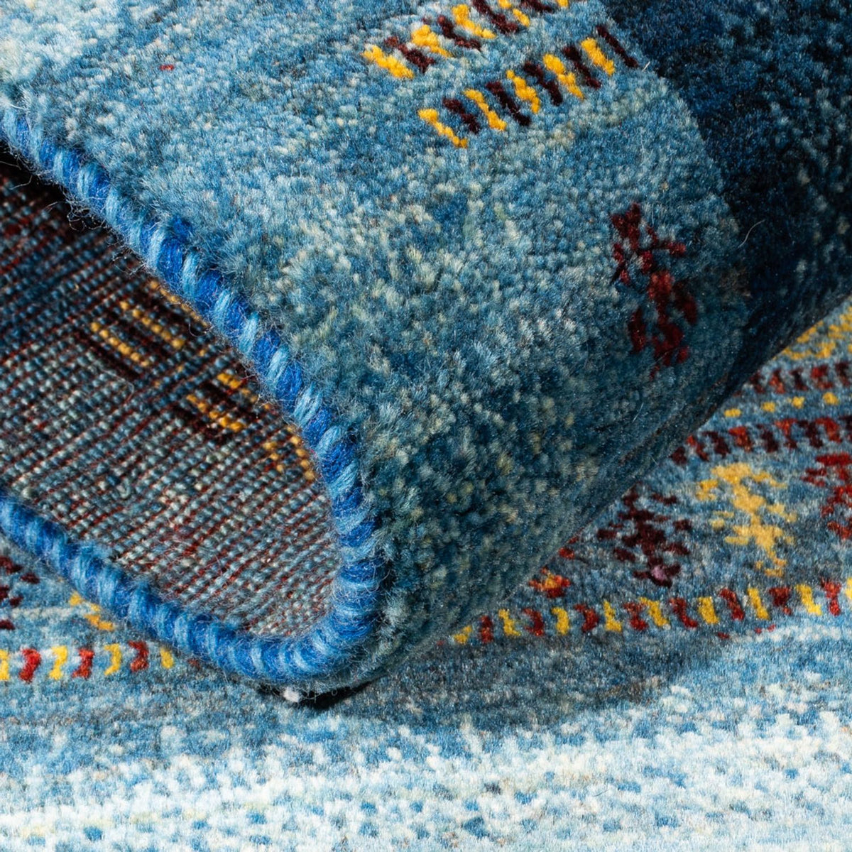 Gabbeh Tæppe - Loribaft Persisk - Royal - 132 x 90 cm - flerfarvet