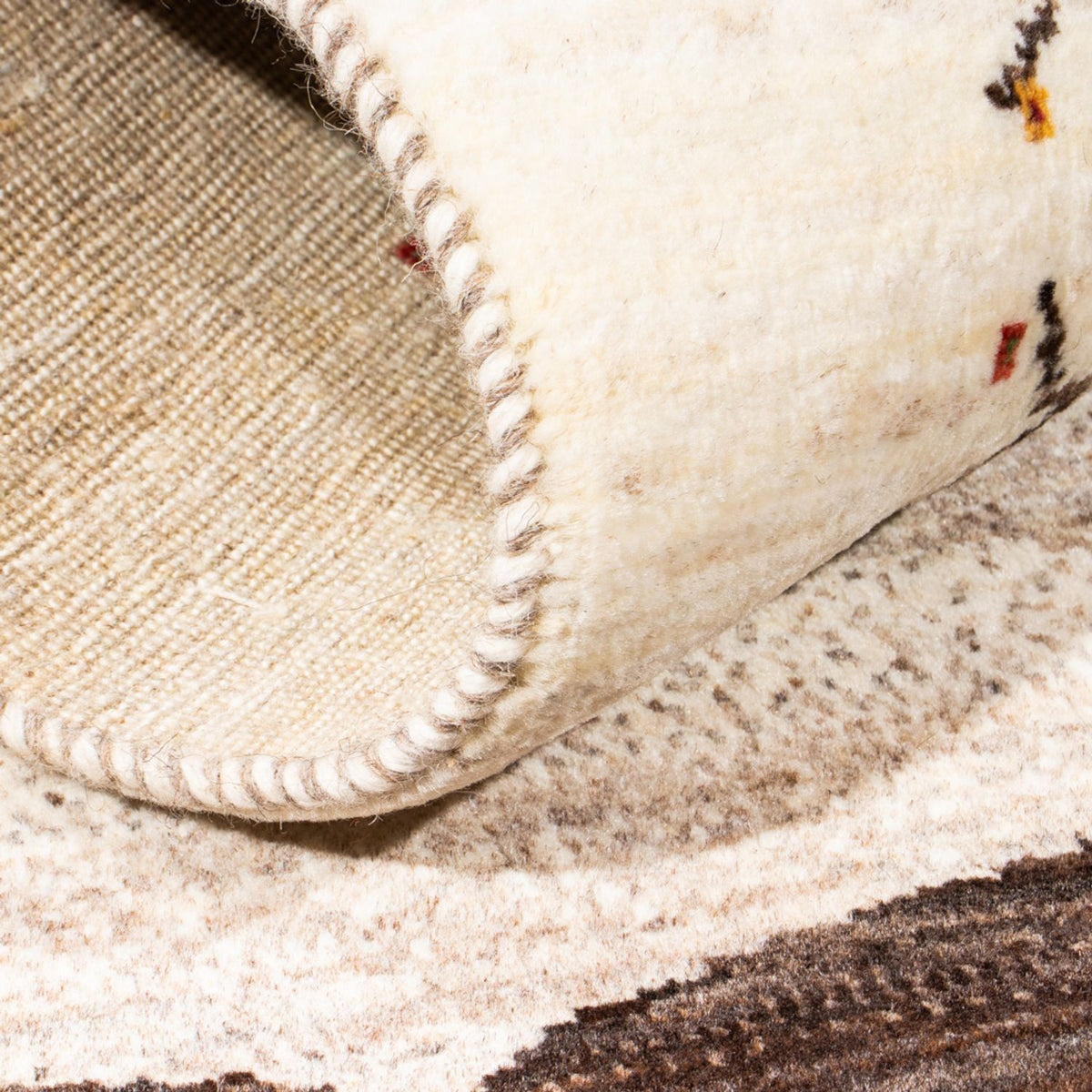 Gabbeh Tæppe - Loribaft Persisk - Royal - 132 x 84 cm - creme