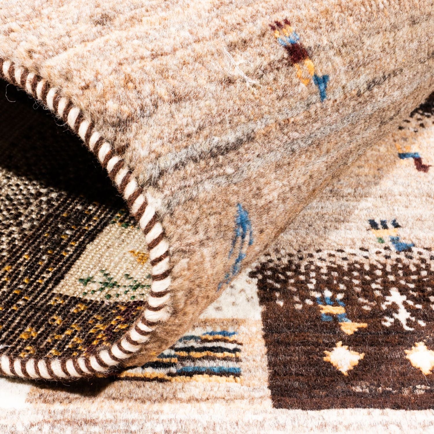 Gabbeh Tæppe - Loribaft Persisk - Royal - 158 x 111 cm - flerfarvet