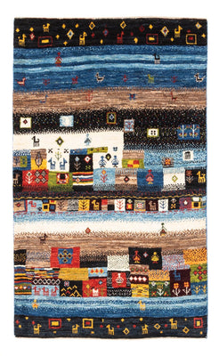 Gabbeh Tæppe - Loribaft Persisk - Royal - 132 x 85 cm - flerfarvet