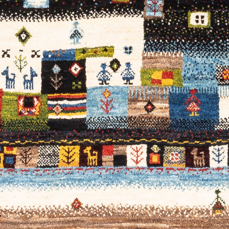 Gabbeh Tæppe - Loribaft Persisk - Royal - 132 x 85 cm - flerfarvet