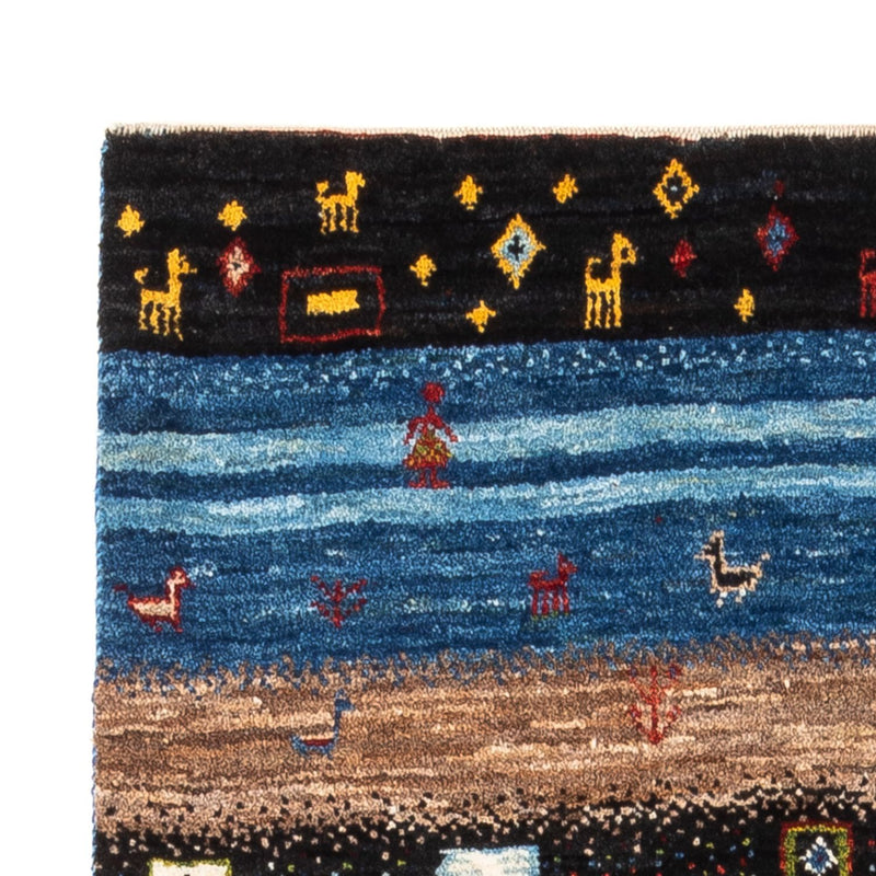 Gabbeh Tæppe - Loribaft Persisk - Royal - 132 x 85 cm - flerfarvet