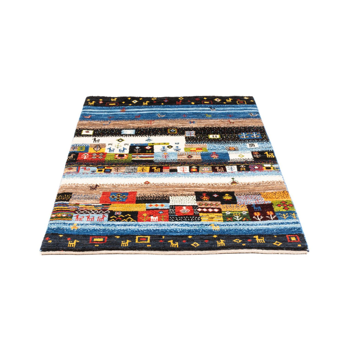 Gabbeh Tæppe - Loribaft Persisk - Royal - 132 x 85 cm - flerfarvet