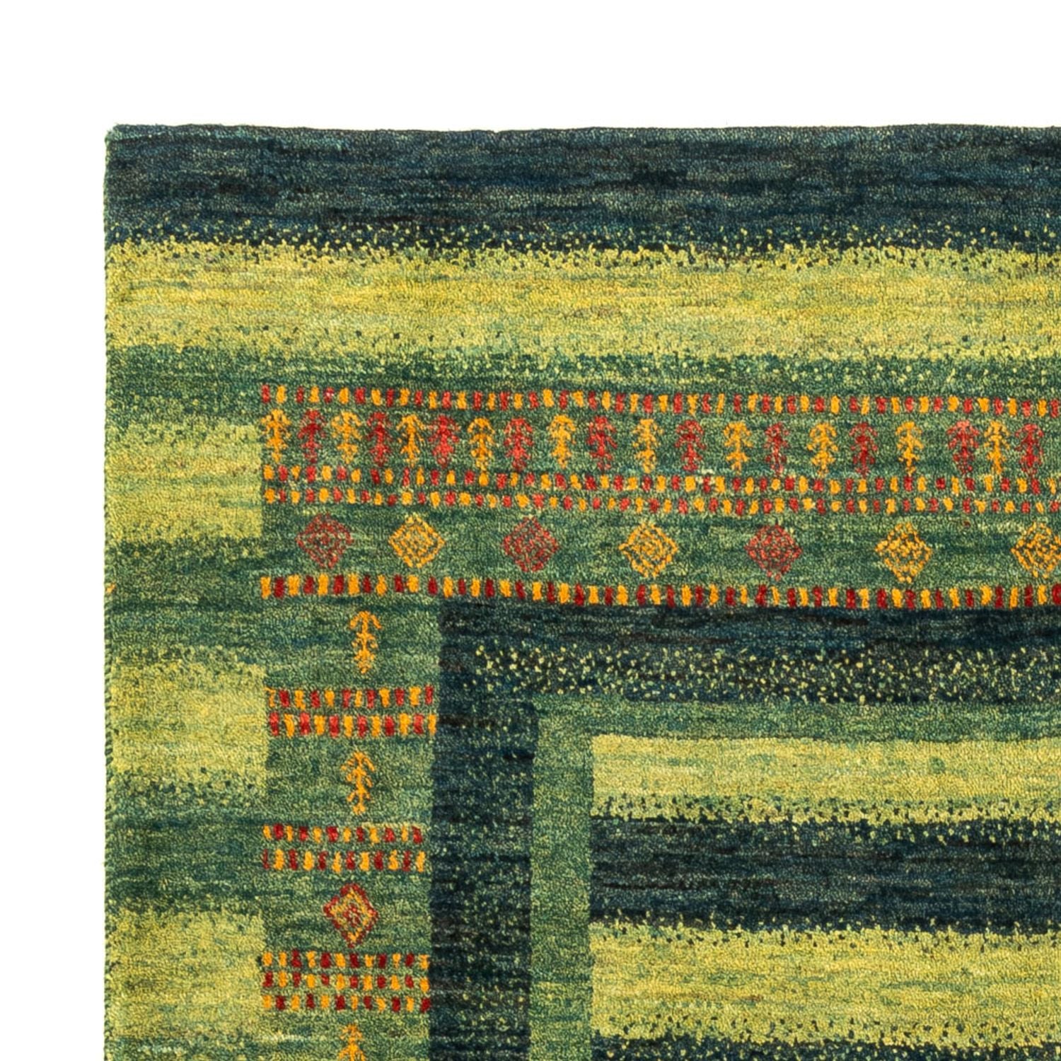 Gabbeh Tæppe - Loribaft Persisk - Royal - 206 x 152 cm - grøn