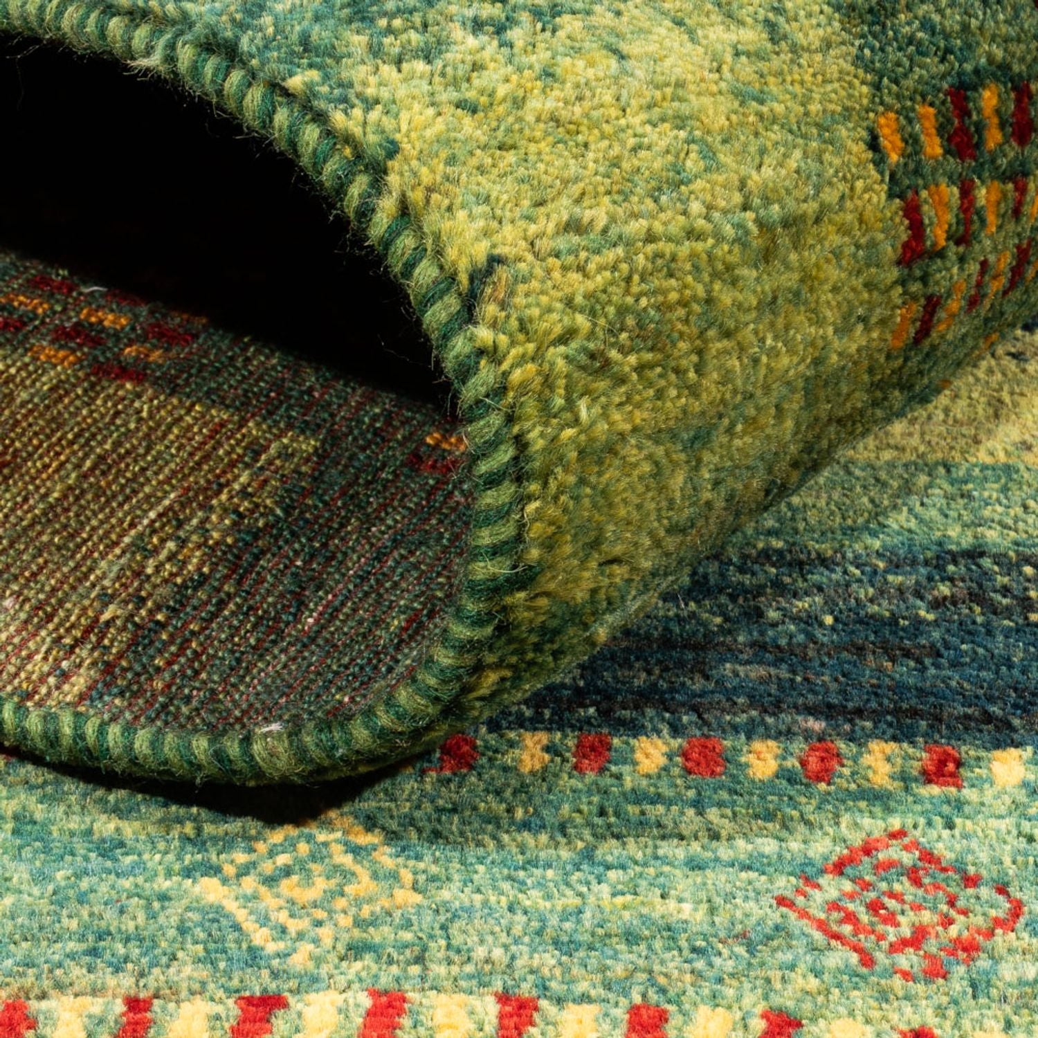Gabbeh Tæppe - Loribaft Persisk - Royal - 206 x 152 cm - grøn