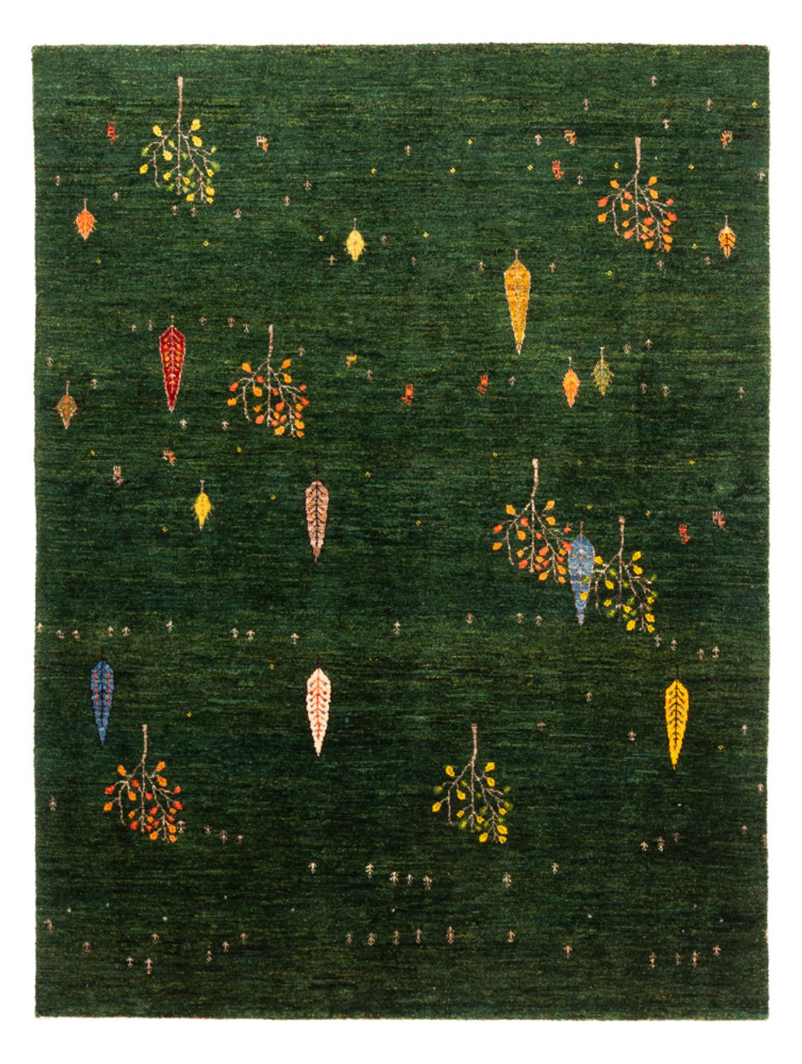 Gabbeh Tæppe - Loribaft Persisk - 191 x 143 cm - grøn