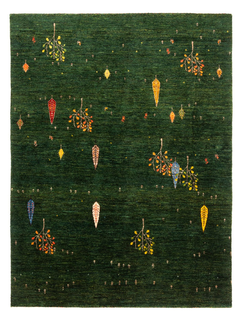 Gabbeh Tæppe - Loribaft Persisk - 191 x 143 cm - grøn