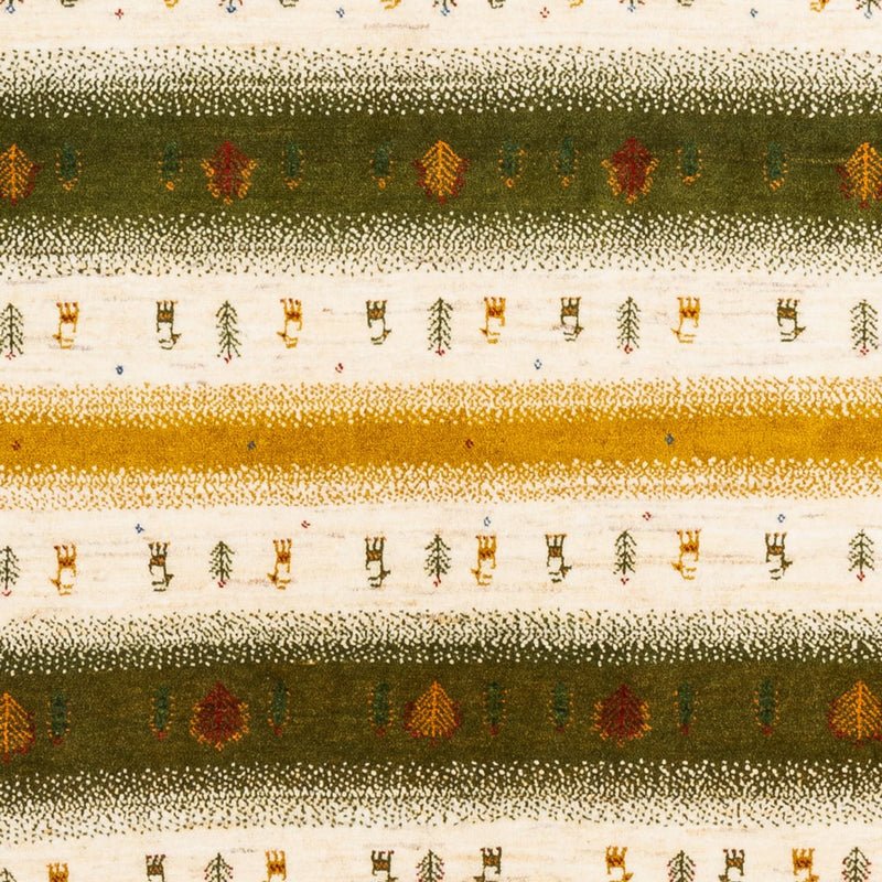 Gabbeh Tæppe - Loribaft Persisk - 203 x 158 cm - natur