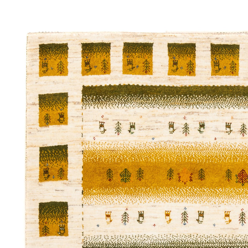 Gabbeh Tæppe - Loribaft Persisk - 203 x 158 cm - natur