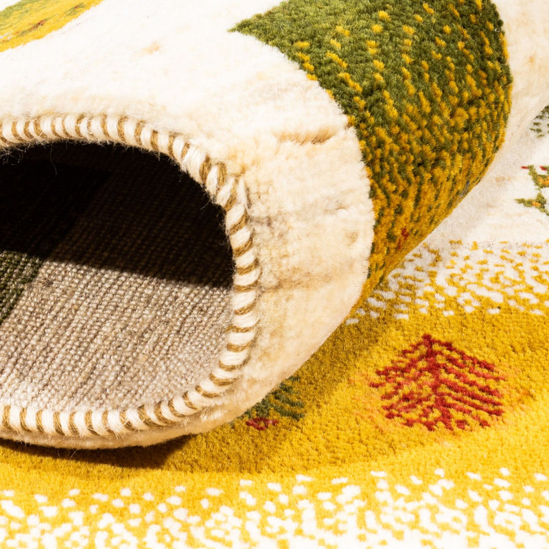 Gabbeh Tæppe - Loribaft Persisk - 203 x 158 cm - natur