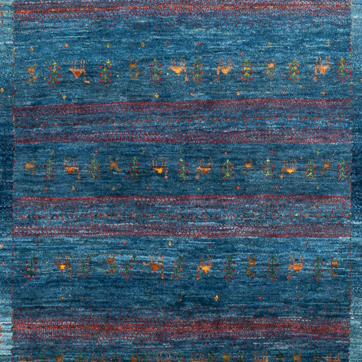 Gabbeh Tæppe - Loribaft Persisk - 200 x 147 cm - blå