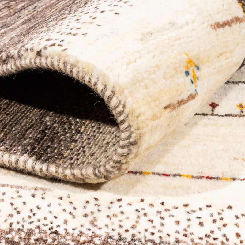 Gabbeh Tæppe - Loribaft Persisk - 202 x 154 cm - natur