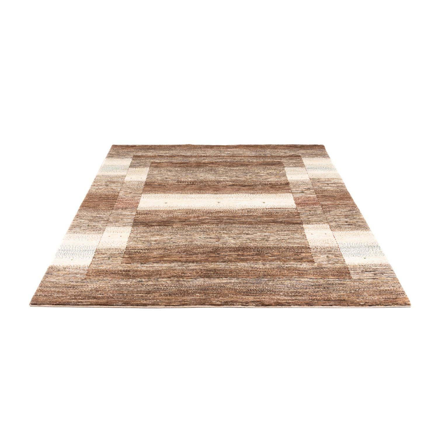 Gabbeh Tæppe - Loribaft Persisk - 201 x 157 cm - grå