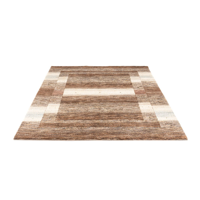 Gabbeh Tæppe - Loribaft Persisk - 201 x 157 cm - grå