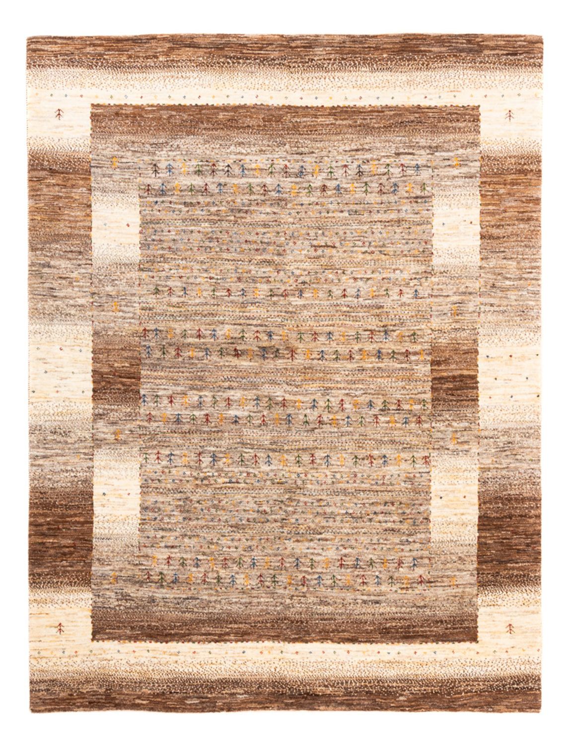 Gabbeh Tæppe - Loribaft Persisk - 202 x 156 cm - natur