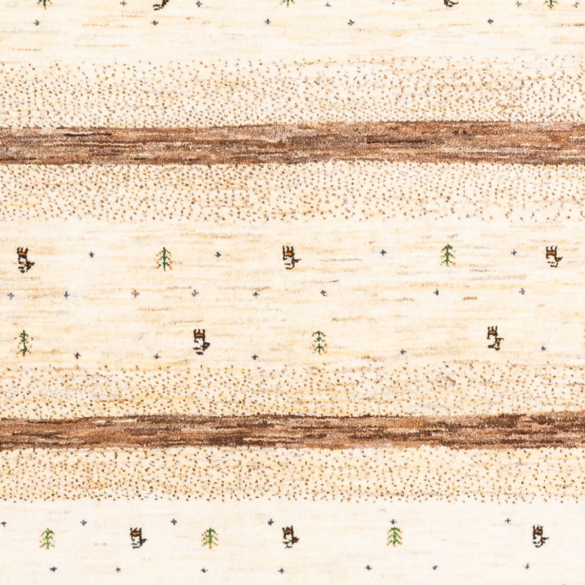 Gabbeh Tæppe - Loribaft Persisk - 205 x 171 cm - natur