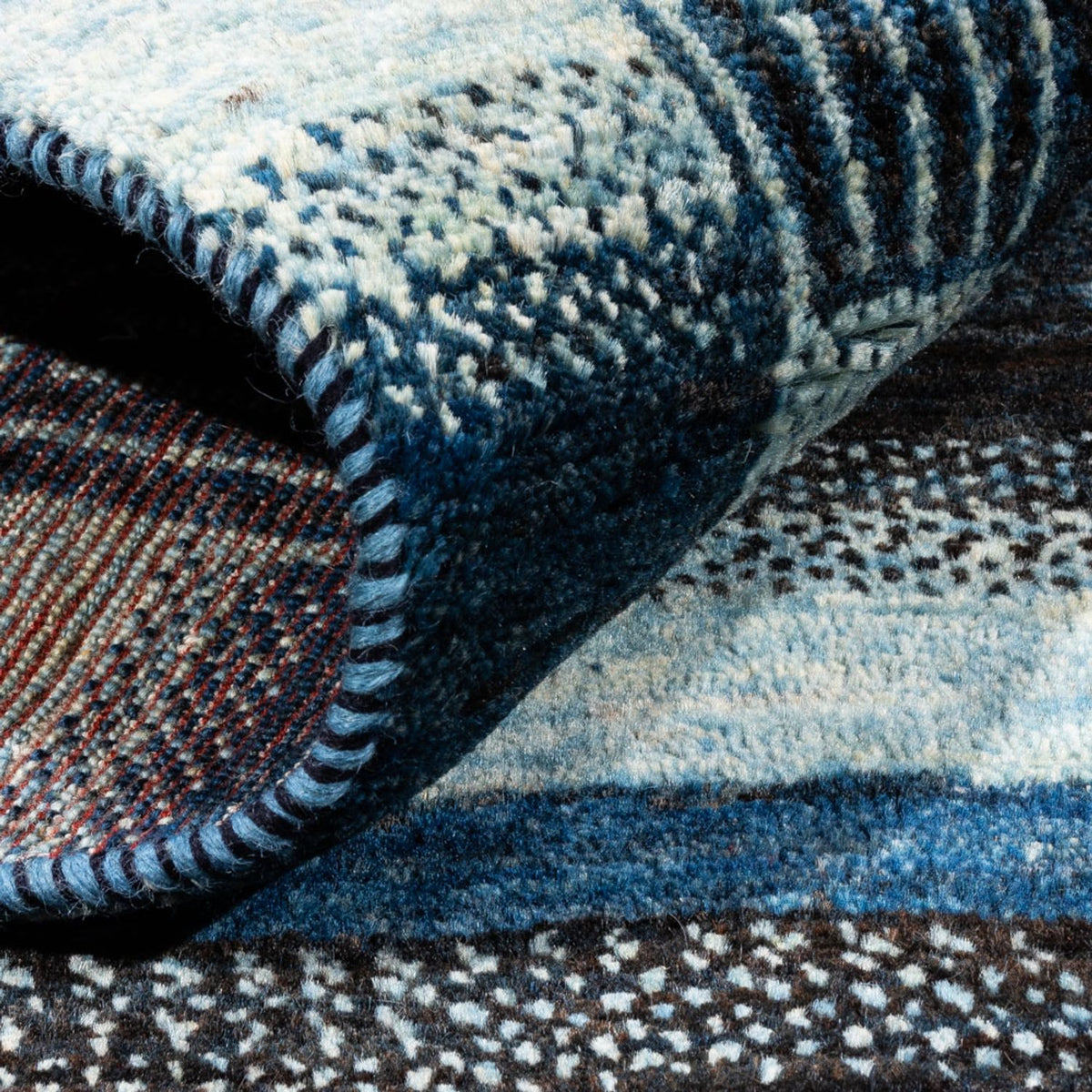 Gabbeh Tæppe - Loribaft Persisk - Royal - 204 x 149 cm - blå