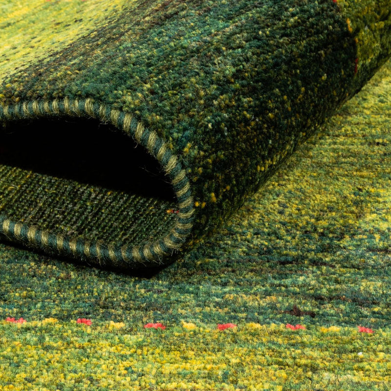 Gabbeh Tæppe - Loribaft Persisk - 213 x 153 cm - grøn