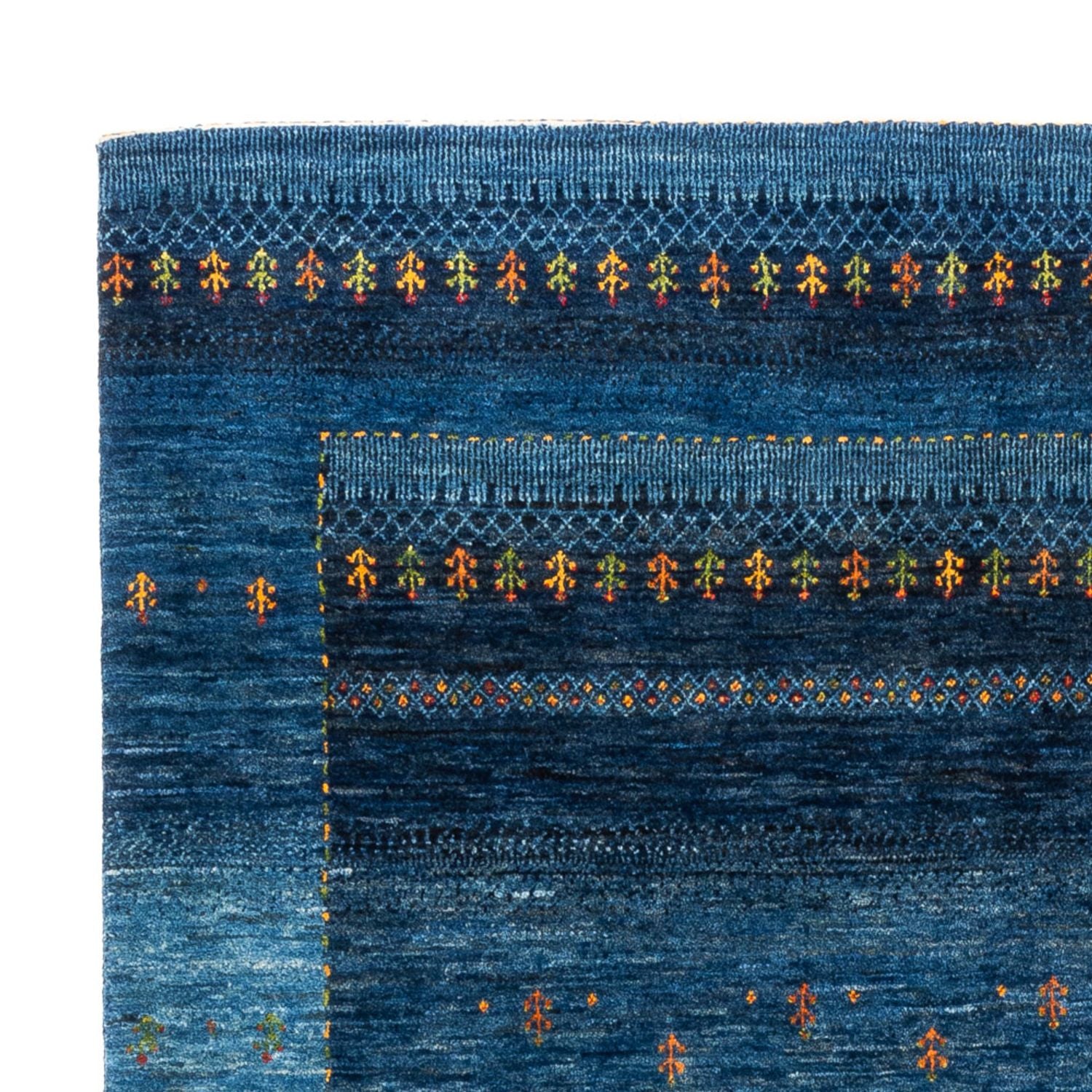 Gabbeh Tæppe - Loribaft Persisk - 209 x 160 cm - blå