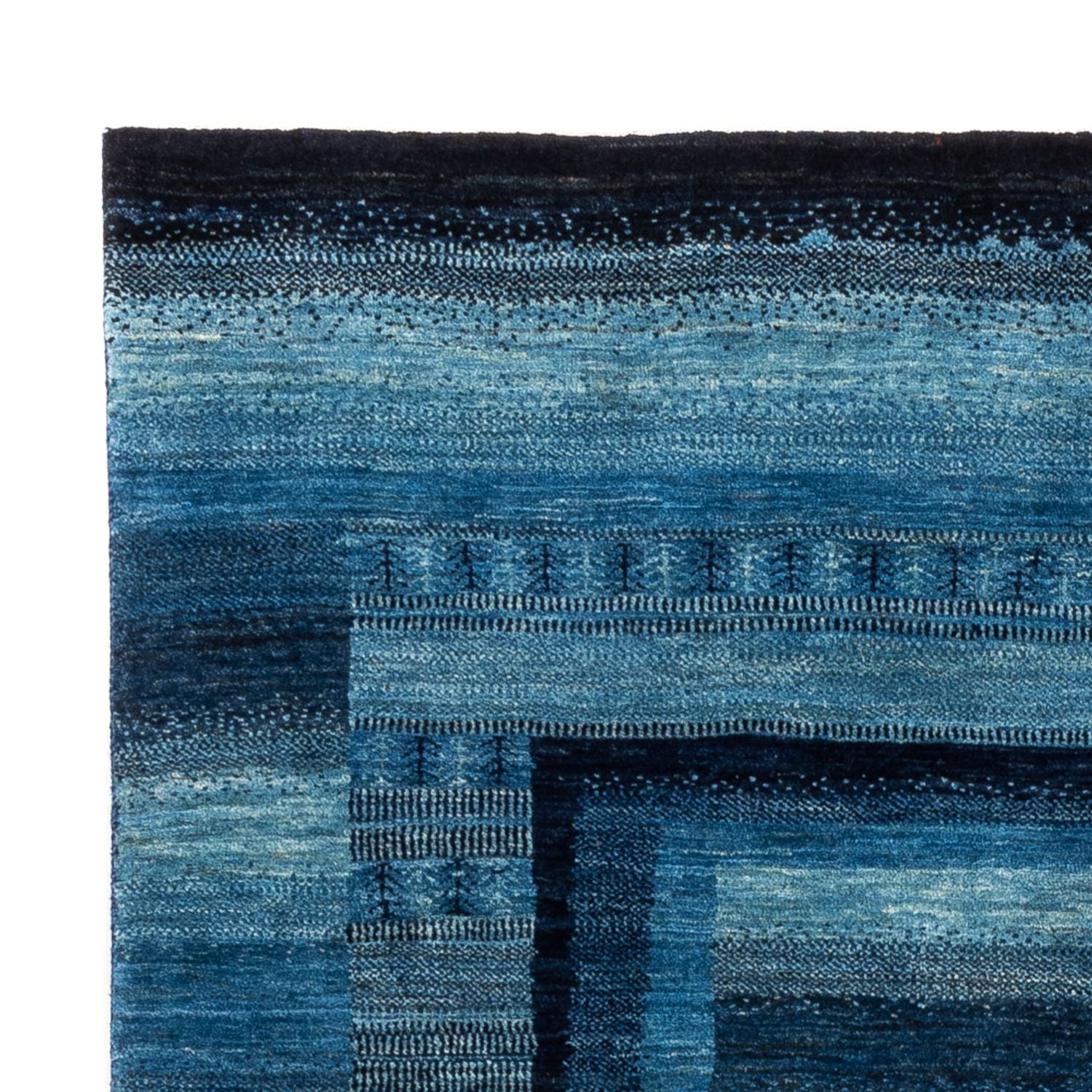 Gabbeh Tæppe - Loribaft Persisk - Royal - 210 x 150 cm - blå