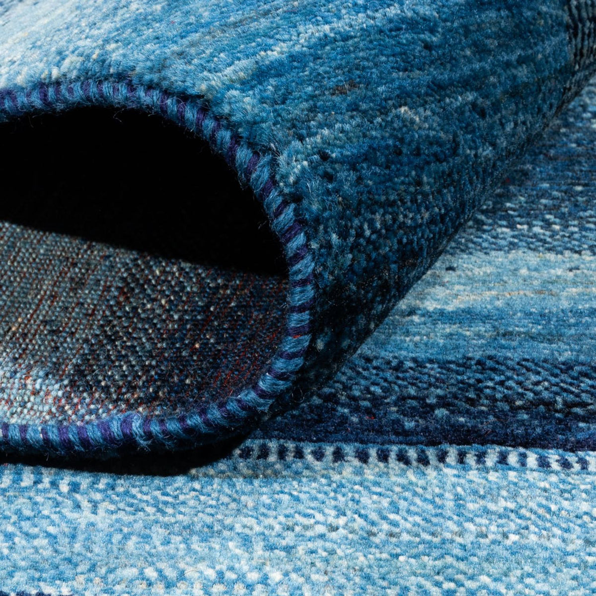 Gabbeh Tæppe - Loribaft Persisk - Royal - 210 x 150 cm - blå