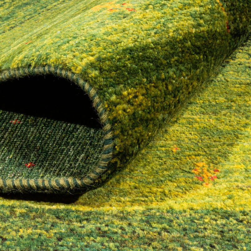 Gabbeh Tæppe - Loribaft Persisk - 200 x 159 cm - grøn