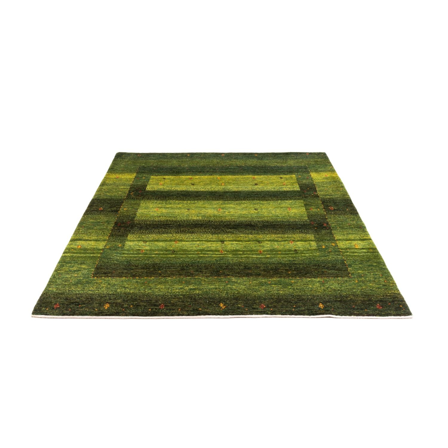 Gabbeh Tæppe - Loribaft Persisk - 200 x 159 cm - grøn