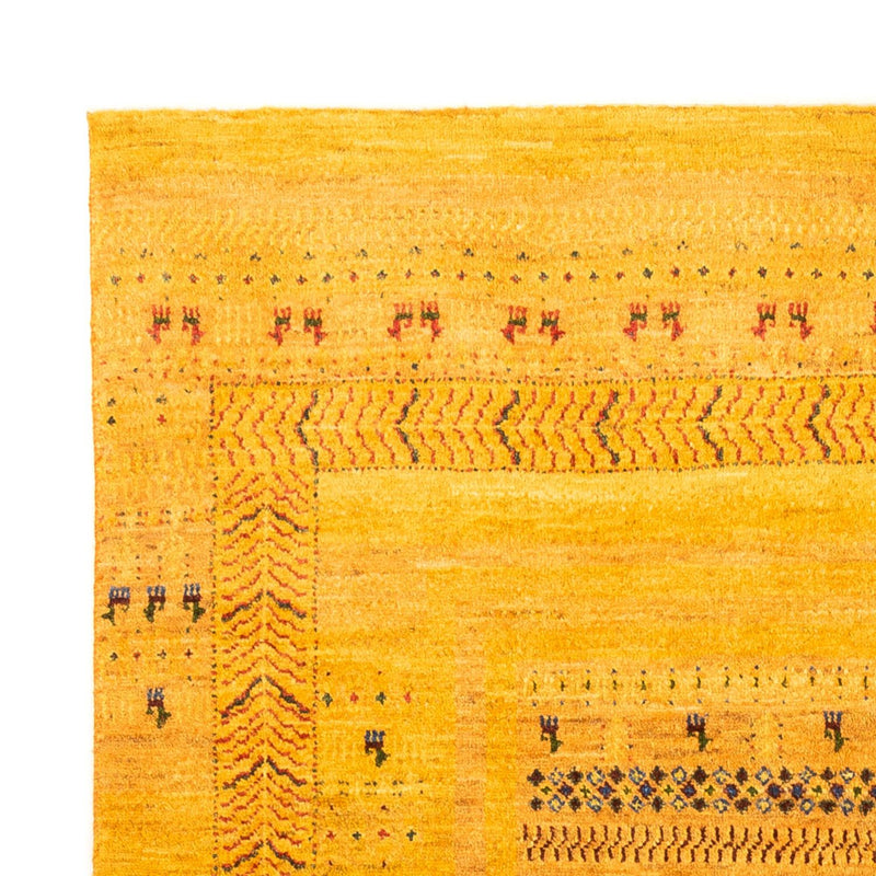 Gabbeh Tæppe - Loribaft Persisk - Royal - 198 x 152 cm - guld